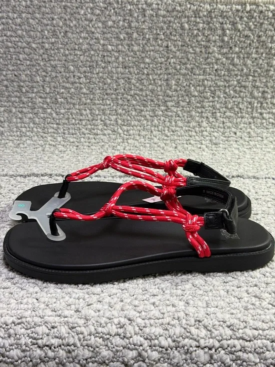 Wild Fable Black Sandals-Red Rope Strap lightweight-comfortable-Women size 9 - Picture 5 of 7